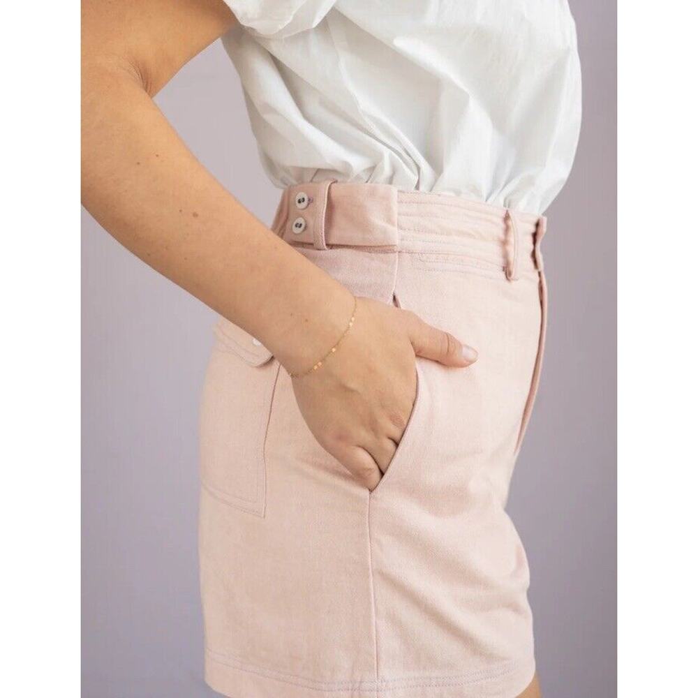 Harpersage Continental pink cotton high-rise shorts XL